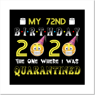 my 72nd Birthday 2020 The One Where I Was Quarantined Funny Toilet Paper Posters and Art